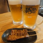 焼き鳥と蒸し料理の店 しん吉 - 生ビール