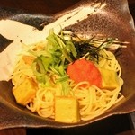 Hinata - 明太子と京生麩と水菜のパスタ