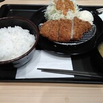 Matsunoya - ロースかつ定食(トッピングポテサラ)　オープンsale特価¥500 ４種の内の一品