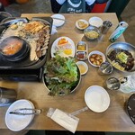 小さな韓国 あぷろ - ヤンニョムサムギョプサルセット (2人前) 、ジャージャー麺