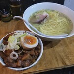 塩そば専門店 桑ばら - リョウさんが適当に作った魯肉飯とかけそばの定食