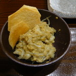 銀座おかもと - カニみそwithくわいチップ