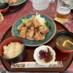 榊原ゴルフ倶楽部 - 唐揚げ定食@1800