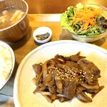 Koujiya Kafe - 豚バラもろみ味噌定食　¥1080(税込) 2023/11時点