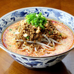 Sesame dandan noodles flavored with chili oil