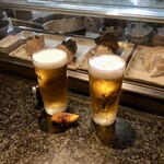 亀すし - 生ビール
