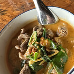ร้าน บ้านป้าหนู - แกงเขียวหวาน + โรตี（グリーンカレー＋ロティ）
