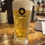 野菜巻き串屋 muco－no ねじけもん - サッポロ生ビール 中ジョッキ