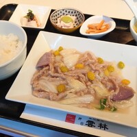 神田 雲林 - 『日替わりランチセット（1250円税込）』（ハーブ豚と紅時雨大根と寒いクワイの塩煮込み 銀杏添え）