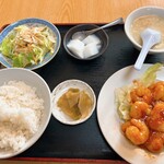 Ippinshan - えびチリソース煮定食_¥950