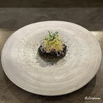 カーサ・デル・チーボ - 蝦夷あわびのインパデッラ､鮑の肝とアピオスのソース