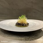 カーサ・デル・チーボ - 蝦夷あわびのインパデッラ､鮑の肝とアピオスのソース