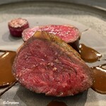 カーサ・デル・チーボ - 未経産の黒毛和牛のランプ肉のアッロースト