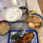 うまいものや 三福 - ぶり照焼き おでん小付き880円大盛