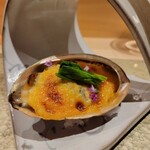 鮨 富かわ - 毛蟹と鮑の柚子味噌焼き これ本当に美味しくて 日本酒とずっと飲んでいられるような 大好きなおつまみでした。また これ食べたいな❤️