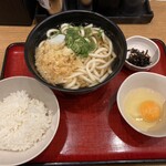 麺家明石 - 朝定食 うどん