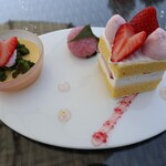 カフェ＆バー タワービューテラス - 桜のショートケーキ