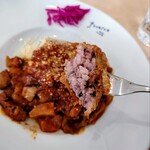 Cafe Terzina - 「リゾット(スパイス香る道産牛スジ肉の煮込みソース)」②