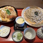 サガミ - カツ丼セット¥1,650 麺大盛り＋220 ご飯大盛り＋60