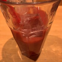 くずし割烹 天ぷら竹の庵 東銀座店 - ブラッドオレンジジュース