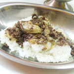 かれーの店 うどん  - 12月の冬の夜かれープレミアム オイスターゴッド(1600円)のごはん