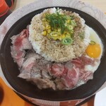 ペッパーランチ - お肉たっぷりビーフペッパーライス（L） 目玉焼き