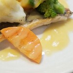 キッチン ブルー グローブ - キレイなウニクリームソース