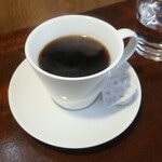 キッチン ブルー グローブ - ホットコーヒーのアップ