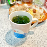 あぐれっしゅげんき村 - あおさとわかめのスープ　　ブルーセキセイインコちゃんのカップで〜　byまみこまみこ