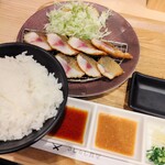 小田原漁港 さじるし食堂 - 半生アジフライ定食