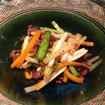 広尾はしづめ - 13.12月　牛肉とセロリのスパイシー炒め