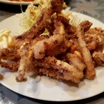 中国菜館恵華 - お酒セットから。。ゲソ揚げ