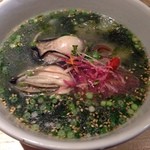 広尾はしづめ - 13.12月　大粒牡蠣の生海苔スープ麺