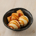 일본식 떡 떡 파르페/넉넉한 치즈와 바닐라 아이스