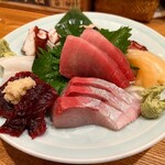 里芋 - 本日のお刺身 おまかせ盛り合わせ 1500円〜
                                （写真は2人前）