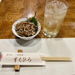 すえひろ - 鱧皮きゅうりとハイボール