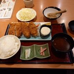 Shinjuku Saboten - 大粒カキフライとかつ盛り合わせ御膳