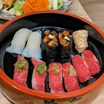 Ougon Dashi Shabu To Edomae Sushi Niku No Asatsu - 