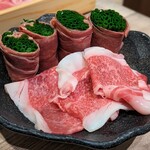 黄金出汁しゃぶと江戸前寿司 肉のあさつ - 