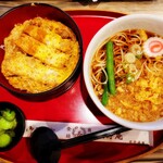 きそば　長寿庵 - 料理写真:セットランチ かつ丼（950円）