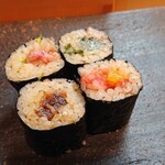 松寿司 たにがわ - ねぎとろ、いかしそ、かんぴょう、とろたく