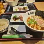 龍旗信 大阪津久野店 - 特別コラボセット　龍旗信の醤油ラーメン！