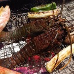 広丞庵　かのか - 伊勢海老♪焼かれている