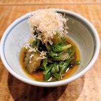 浅草 ひら山 - 子持ち昆布と芹のお浸し (990円)﻿
