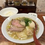 Sammaro - 特製塩そば¥1300、白ご飯¥150