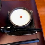 担担麺や 天秤 - お口直しの杏仁豆腐