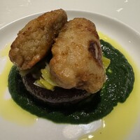レストラン アラジン - 牡蠣のカレー風味　春菊ソース