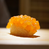 佐野鮨 - ◇いくら
                    また出会えた魅惑のこのフォルム。
                    館林の鮨おばなさんを彷彿とさせる。