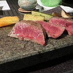 百名伽藍 - 国産黒毛和牛フィレ石焼きステーキ