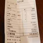 Stand Pero - レシートに割り勘の金額まで書いてあるのが親切(2023年7月訪問)